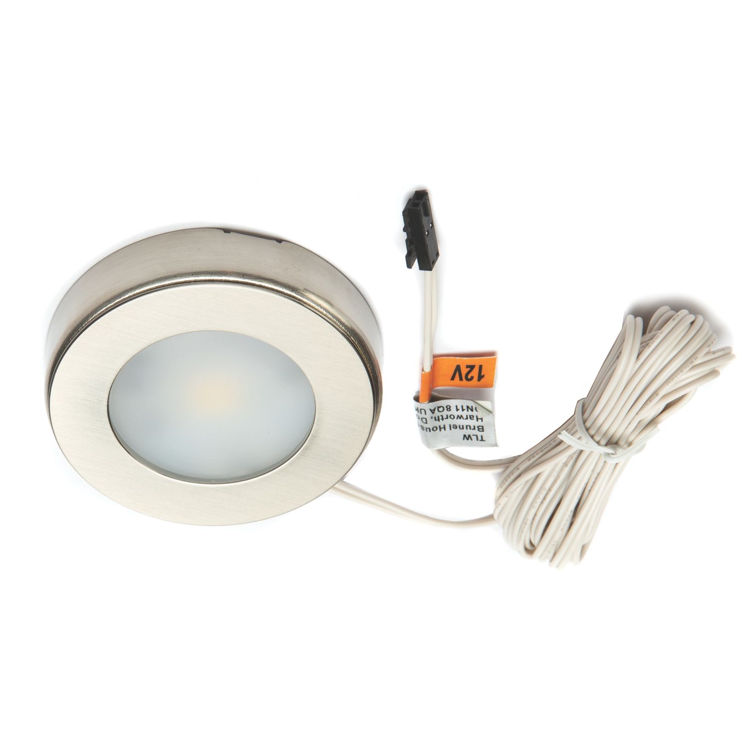 VEW Galaxy Round LED Cabinet Light Steel 2.6W 192lm (120TW)