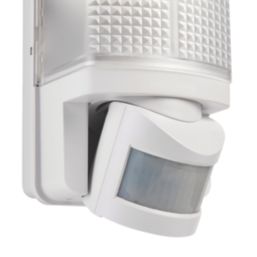 Saxby Motion Outdoor Rectangular Security Bulkhead With PIR Sensor White