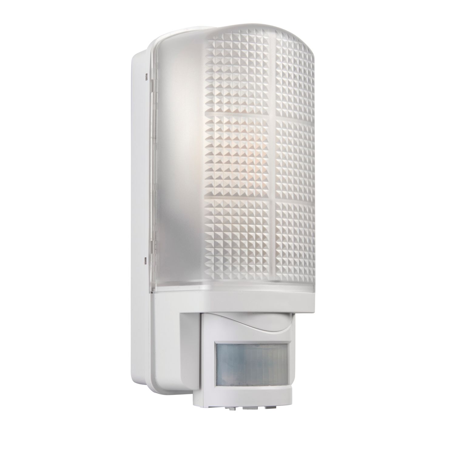 Saxby Motion Outdoor Rectangular Security Bulkhead With PIR Sensor White (120VX)