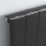 Azur Horizon 1800mm x 470mm 3511BTU Black Vertical Aluminium Radiator