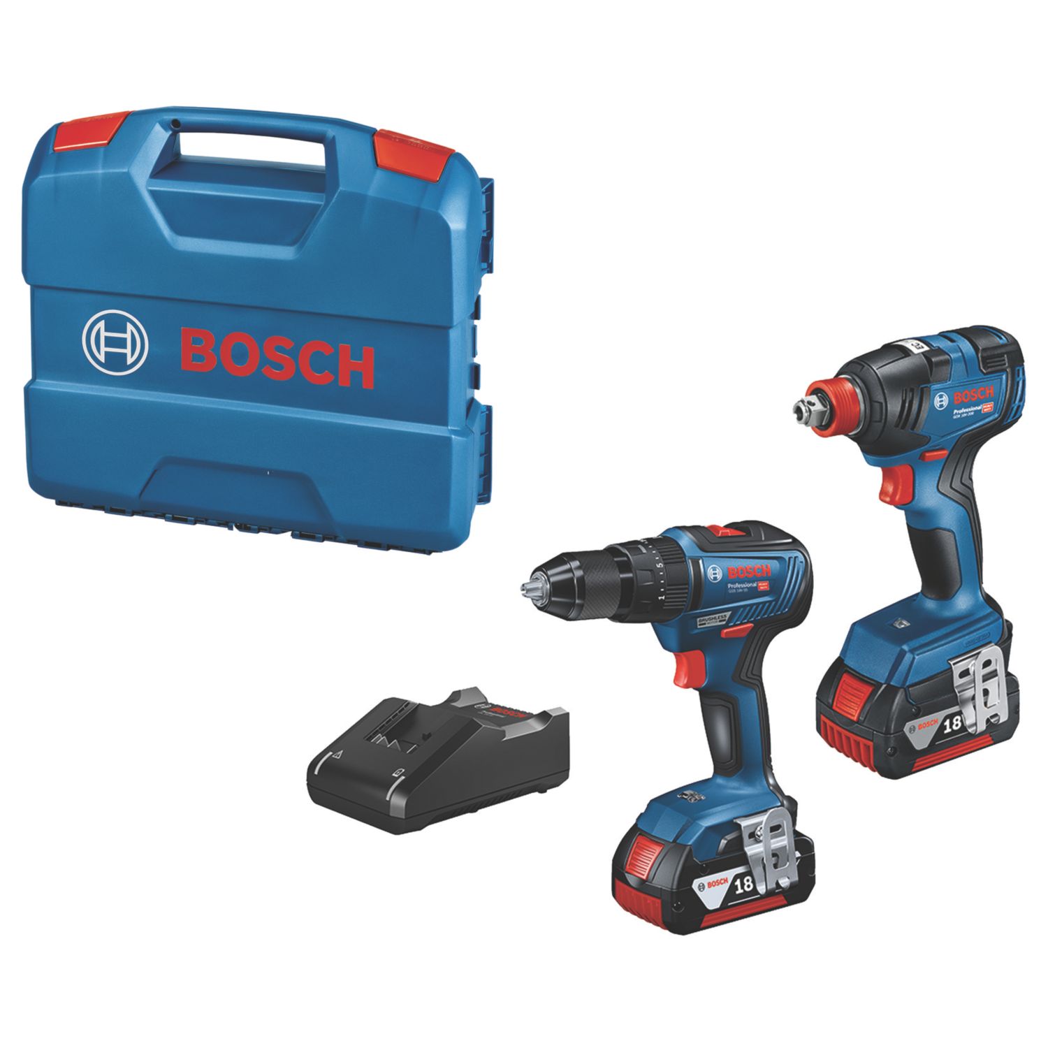 Bosch 06019J2271 18V 2 x 4.0Ah Li-Ion CoolPack Brushless Cordless Power Tool Twin Pack (121FN)