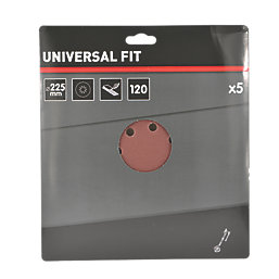 Universal Fit  Drywall Sanding Discs Punched 225mm 120 Grit 5 Pack