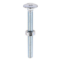 Timco Carriage Bolts Carbon Steel Zinc-Plated M6 x 60mm 100 Pack