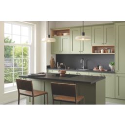 Wilsonart Options Plus Lima  Matt Black Stone Effect Laminate Breakfast Bar 4100mm x 900mm x 38mm