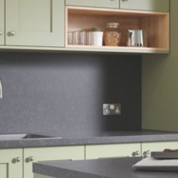 Wilsonart Options Plus Lima  Matt Black Stone Effect Laminate Breakfast Bar 4100mm x 900mm x 38mm