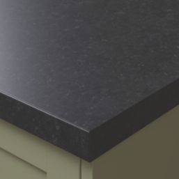 Wilsonart Options Plus Lima  Matt Black Stone Effect Laminate Breakfast Bar 4100mm x 900mm x 38mm