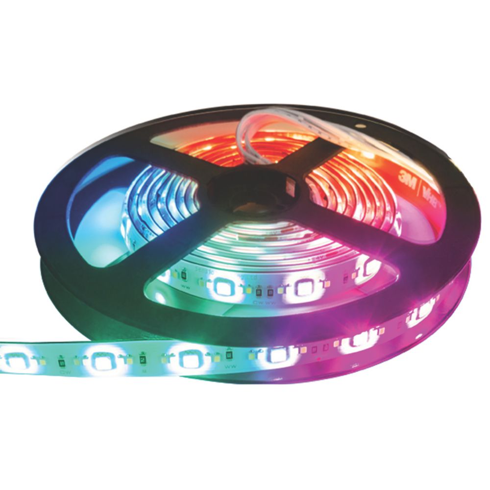 Sensio Flux RGBWW 2m LED Colour Changing Flexible Strip Light + Remote ...