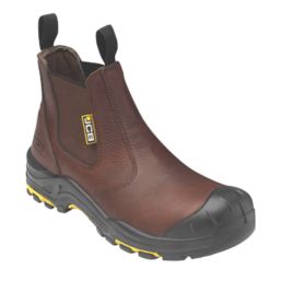 JCB  Size 6  Brown Water-Resistant Steel Toe Cap Safety Dealer Boots