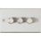 Knightsbridge  3-Gang 2-Way LED Intelligent Dimmer Switch  Brushed Chrome
