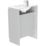 Newland  Double Door Floor Standing Vanity Unit with Basin Matt Pearl Grey 600mm x 370mm x 840mm