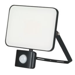 Brackenheath iSpot Frameless II Indoor & Outdoor LED Floodlight With PIR Sensor Black 30W 3300lm