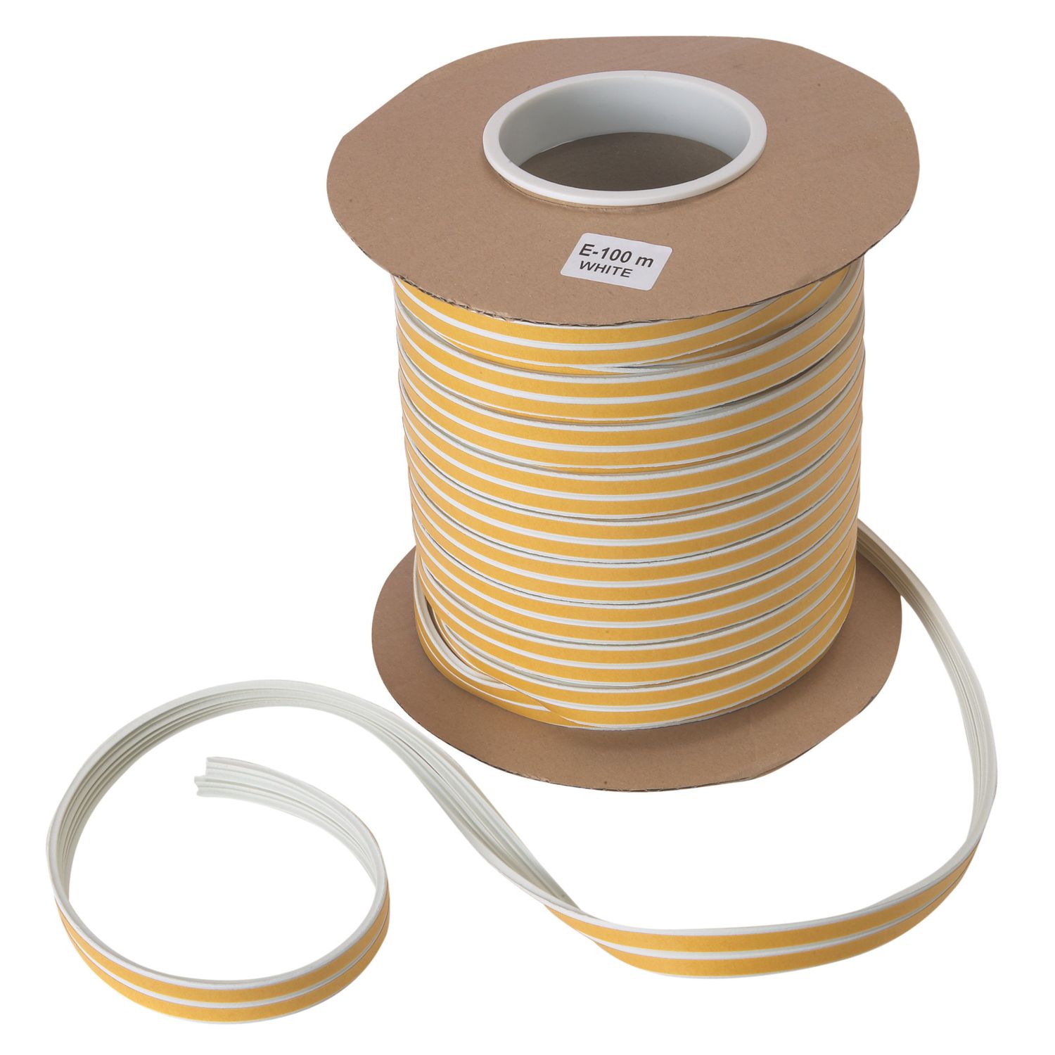 Stormguard EPDM Rubber E Weatherstrip White 100m (121VV)