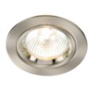 Saxby Cast Fixed  Recessed Downlight Satin Nickel