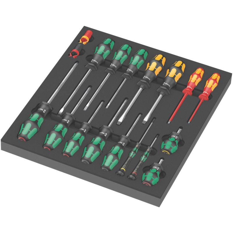 Wera 9710 (1) Foam Insert Mixed Screwdriver Set 18 Pcs