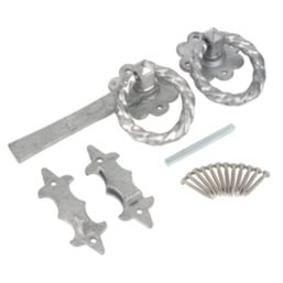 GateMate Ornamental Ring Gate Latch Silver 250mm