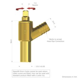 JG Speedfit Push-Fit Drain Cock 15mm