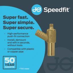 JG Speedfit Push-Fit Drain Cock 15mm