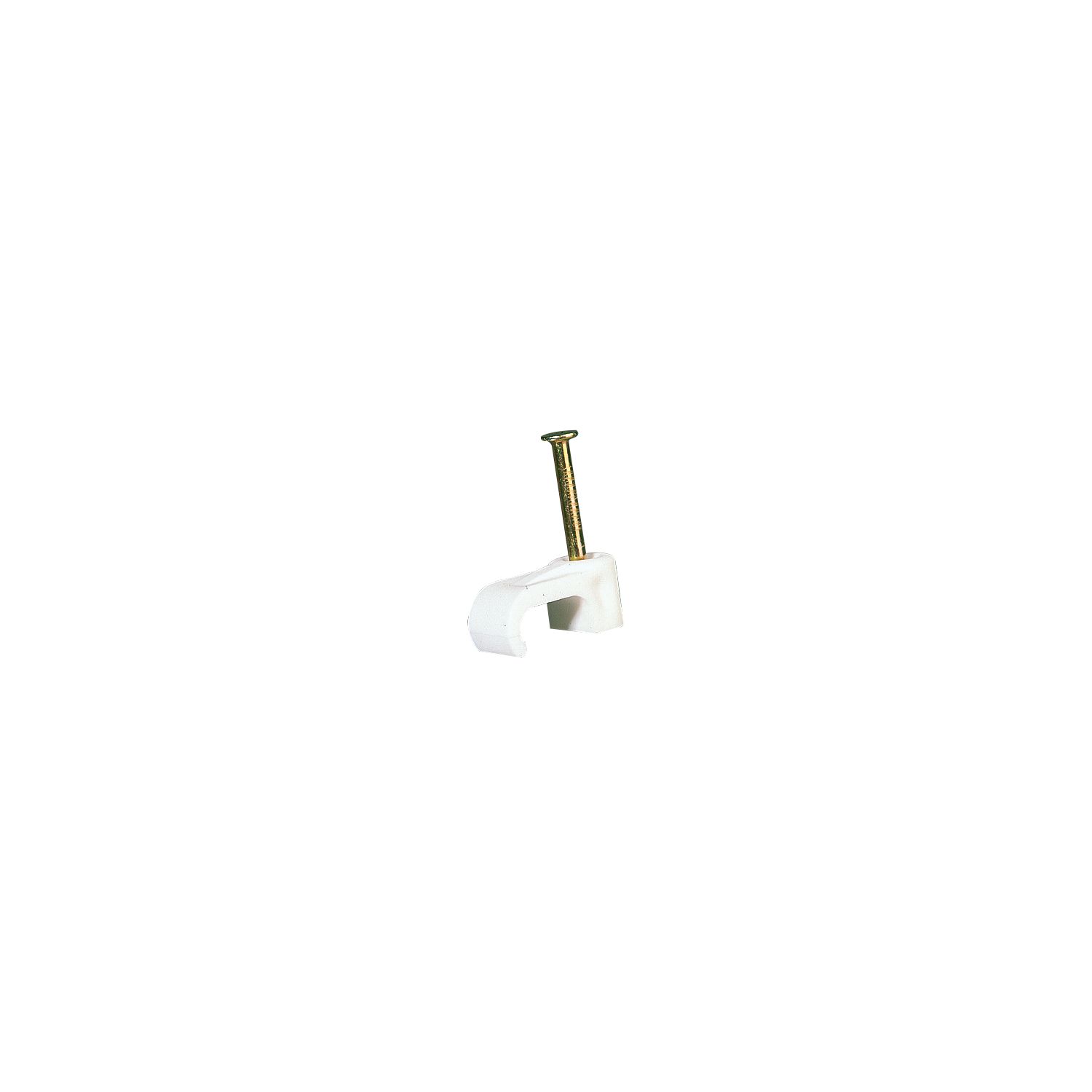 Tower White Flat Single Cable Clips 0.5-1mm 100 Pack (12272)