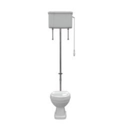 Traditional Soft-Close High-Level Toilet & Seat Dual-Flush 6Ltr