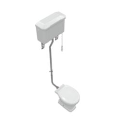 Traditional Soft-Close High-Level Toilet & Seat Dual-Flush 6Ltr