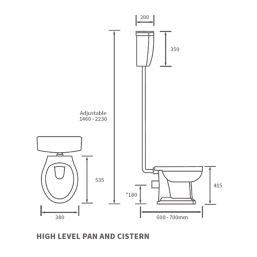 Traditional Soft-Close High-Level Toilet & Seat Dual-Flush 6Ltr