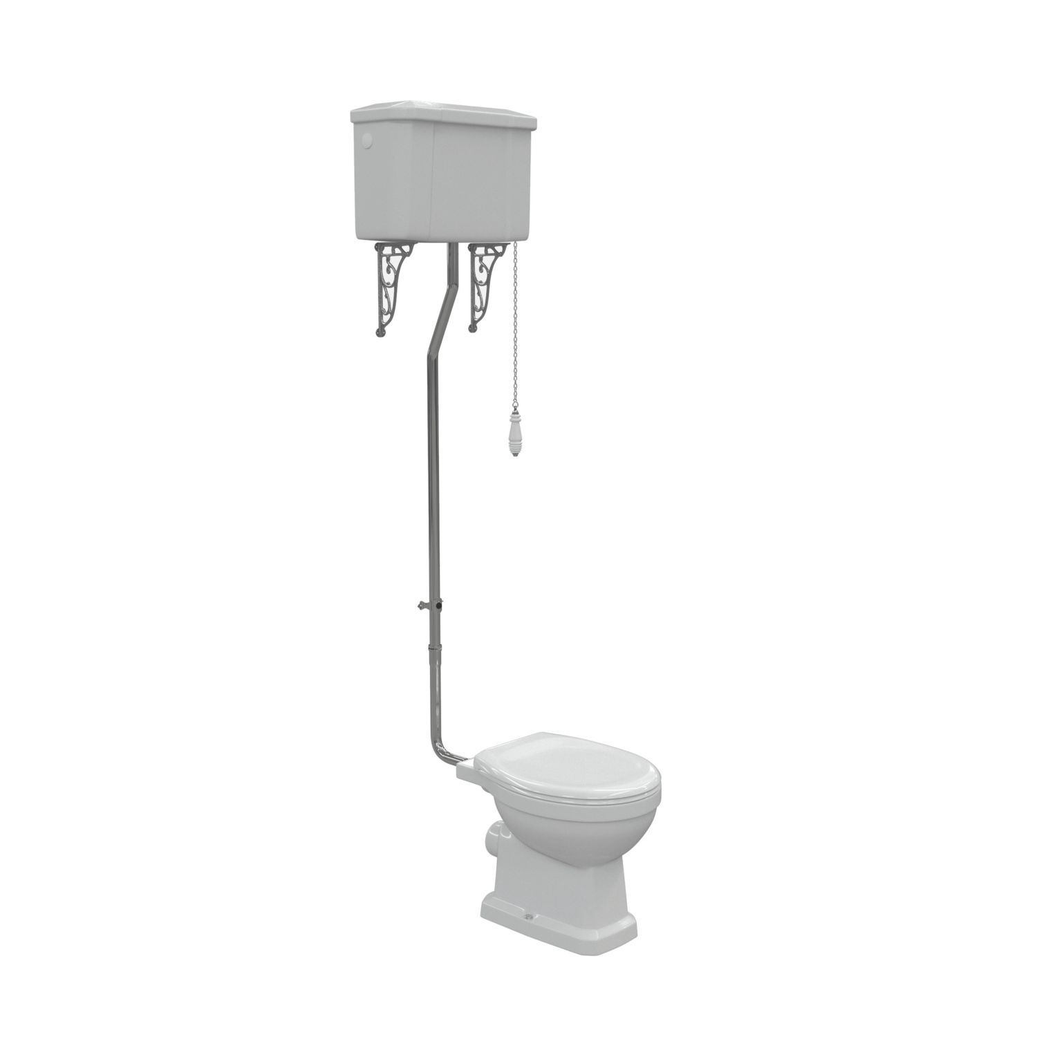 Traditional Soft-Close High-Level Toilet & Seat Dual-Flush 6Ltr (122AE)