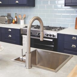 ETAL Cato  Pull-Out Style Kitchen Mixer Tap Brushed Steel Finish