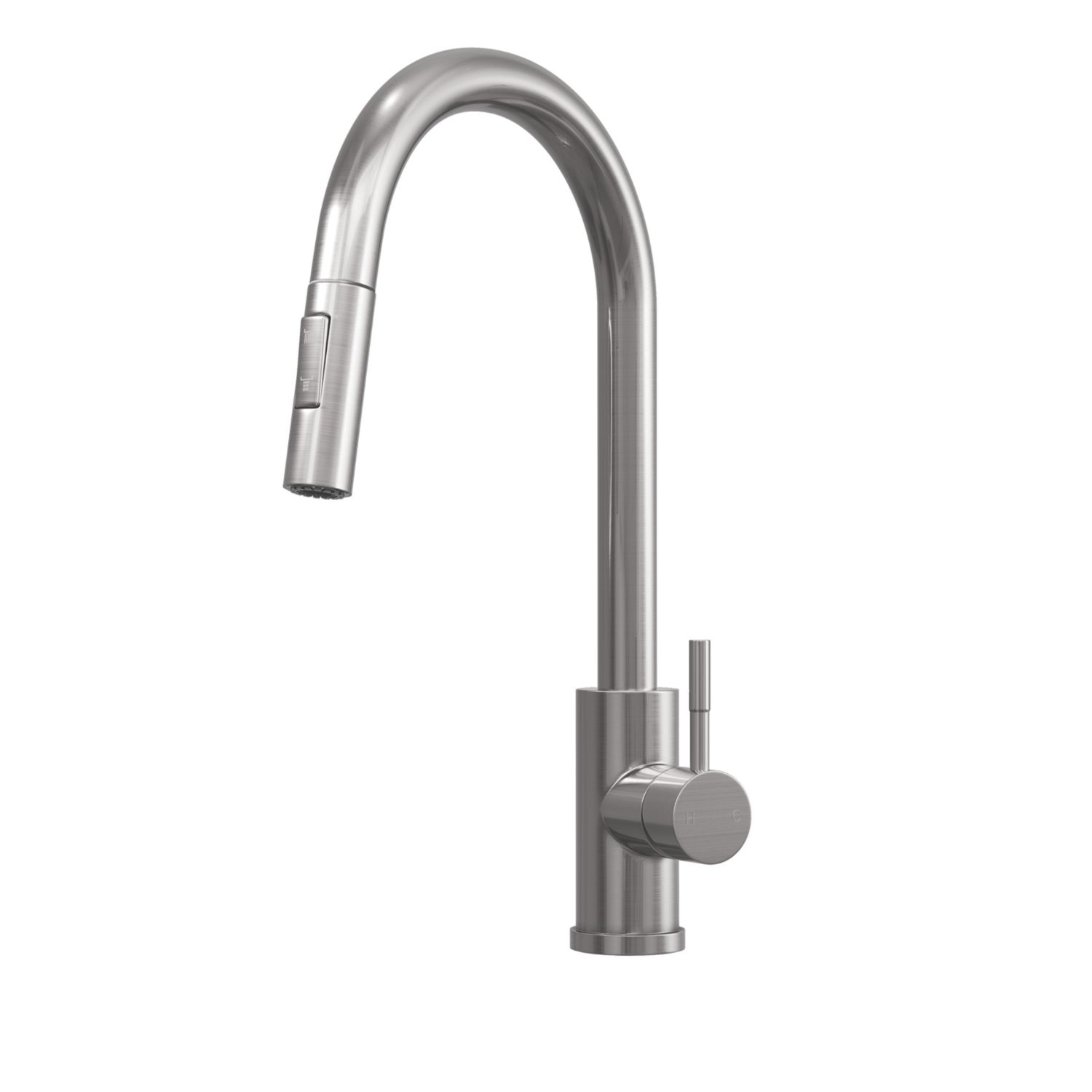 ETAL Cato Pull-Out Style Kitchen Mixer Tap Brushed Steel Finish (122AF)