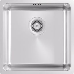 Abode Matrix R25 1 Bowl  Brushed Stainless Steel Sink 440mm x 440mm