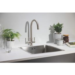 Abode Matrix R25 1 Bowl  Brushed Stainless Steel Sink 440mm x 440mm