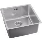 Abode Matrix R25 1 Bowl  Brushed Stainless Steel Sink 440mm x 440mm