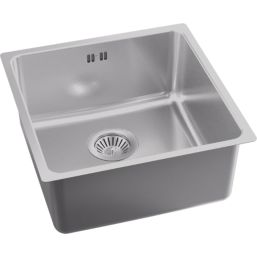 Abode Matrix R25 1 Bowl  Brushed Stainless Steel Sink 440mm x 440mm