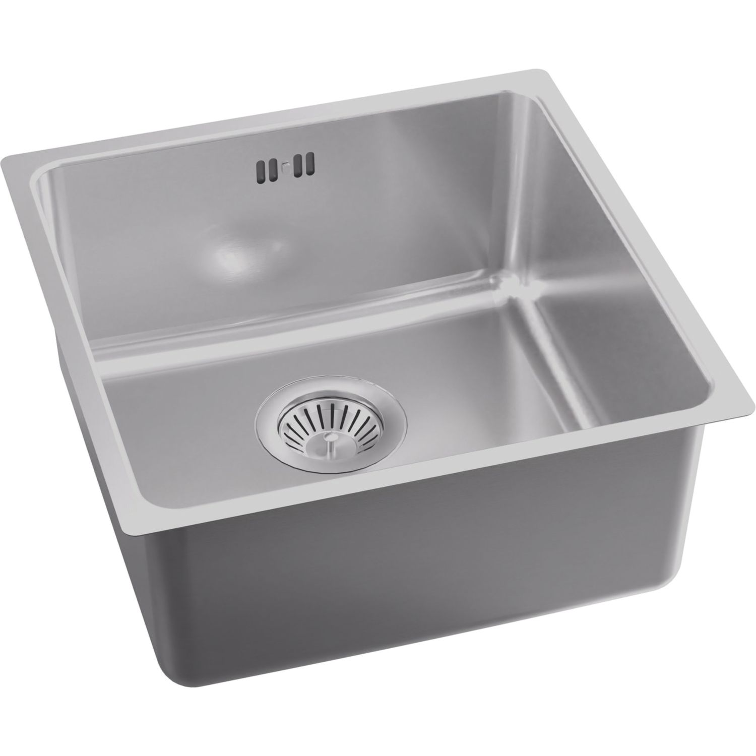 Abode Matrix R25 1 Bowl Brushed Stainless Steel Sink 440mm x 440mm (122CV)