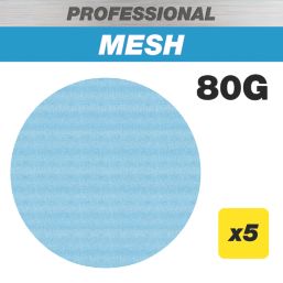Trend Pro Mesh AB/225/80P 80 Grit Mesh Wood, Paint, Plastic, Filler, Plaster & Metal Drywall Sanding Discs 225mm 5 Pack