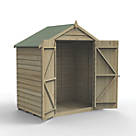 Forest 4Life 6' x 4' (Nominal) Apex Overlap Timber Shed with Assembly