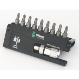 Wera Bit-Check 10 Drywall 1 1/4" Hex Shank Mixed Bit Set 10 Pieces