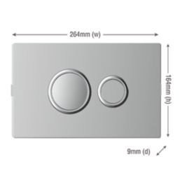 Fluidmaster  Dual-Flush Pneumatic Plate Polished Chrome