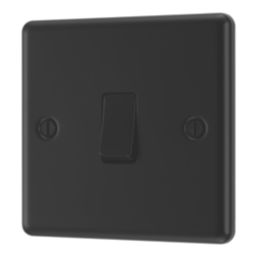 LAP  20A 16AX 1-Gang 2-Way Switch  Matt Black with Black Inserts