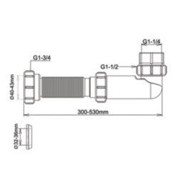 Flomasta Waterless Sink Trap White 1½" x 43mm