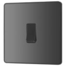 British General Evolve 20A 16AX 1-Gang Intermediate Light Switch Black