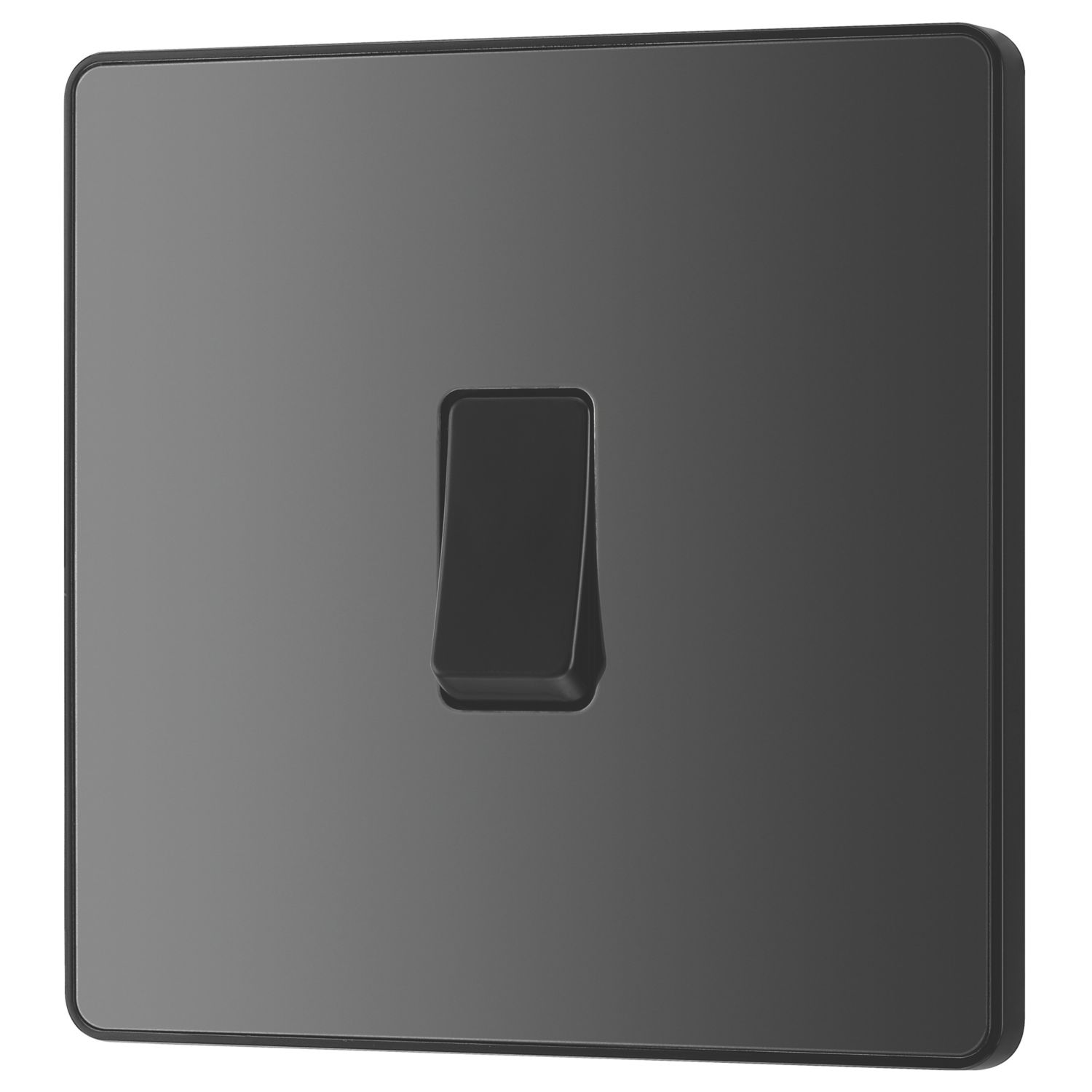 British General Evolve 20A 16AX 1-Gang Intermediate Light Switch Black (122PX)