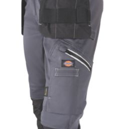 Dickies Holster Universal FLEX  Work Trousers Grey/Black 38" W 34" L