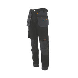 DeWalt Harrison Work Trousers Black/Grey 42" W 29" L