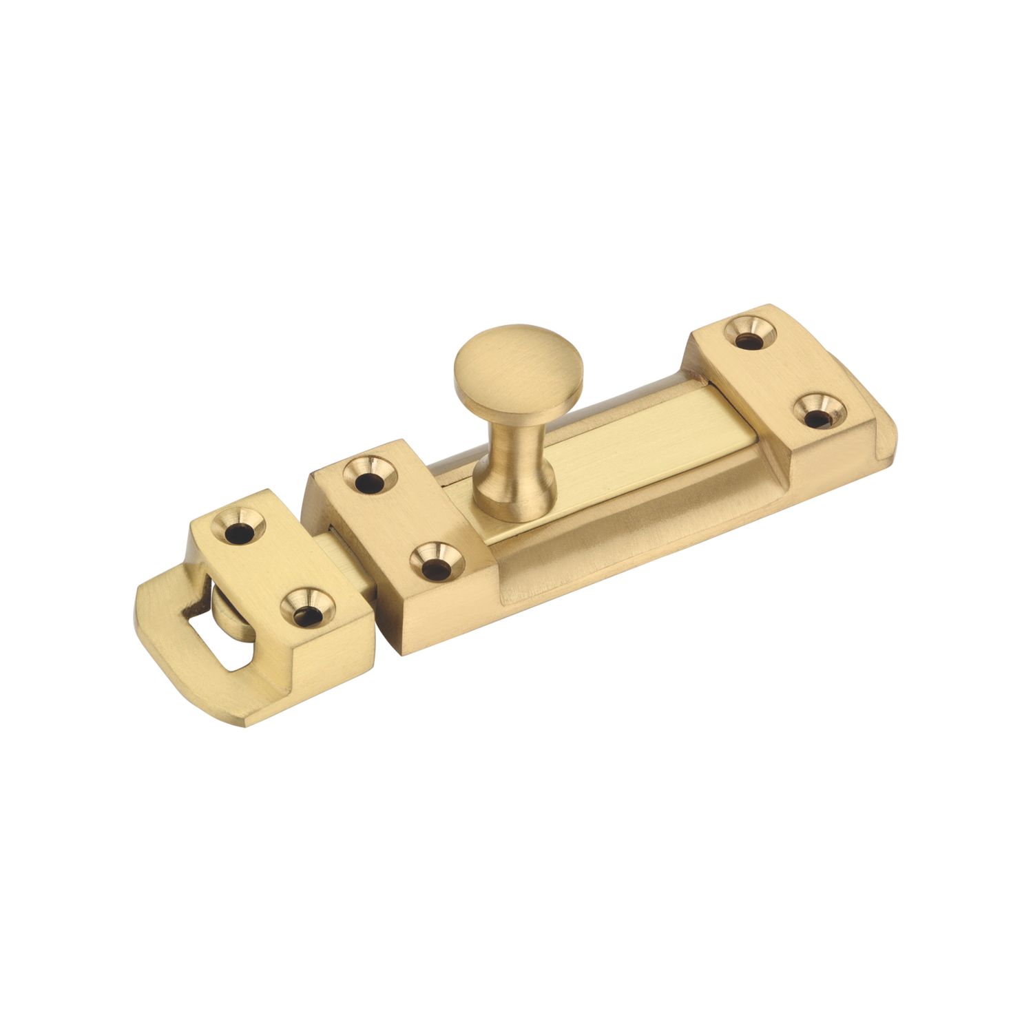 Smith & Locke Flat Door Bolt Brushed Brass 60mm (122TL)