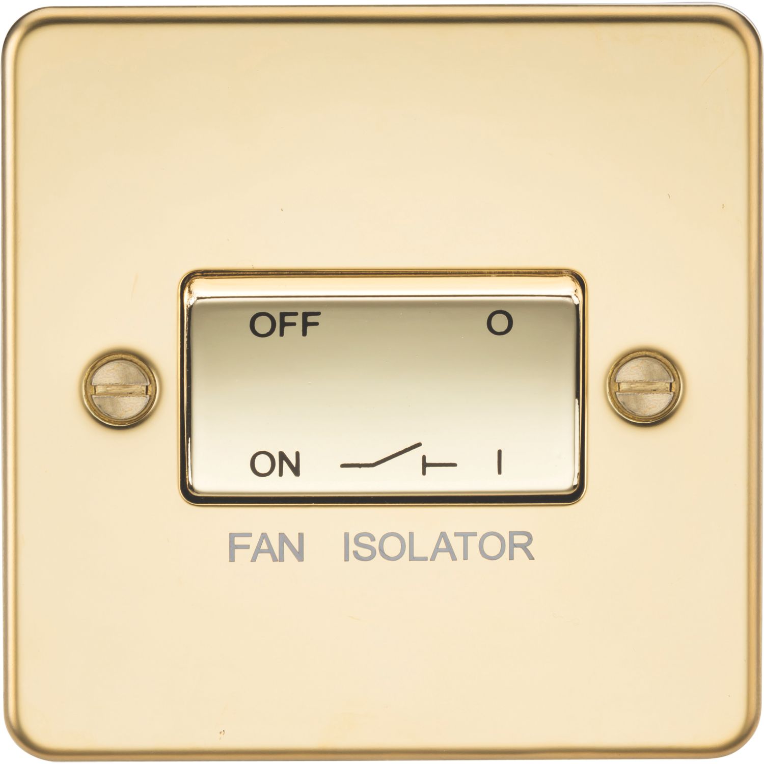 Knightsbridge 10AX 1-Gang TP Fan Isolator Switch Polished Brass (122TY)