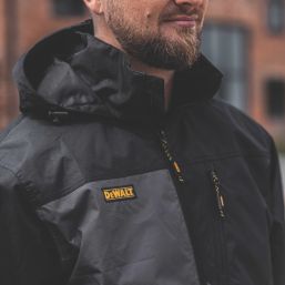 DEWALT Southampton Waterproof & Breathable Jacket Black/Grey X Large Size 45-47" Chest