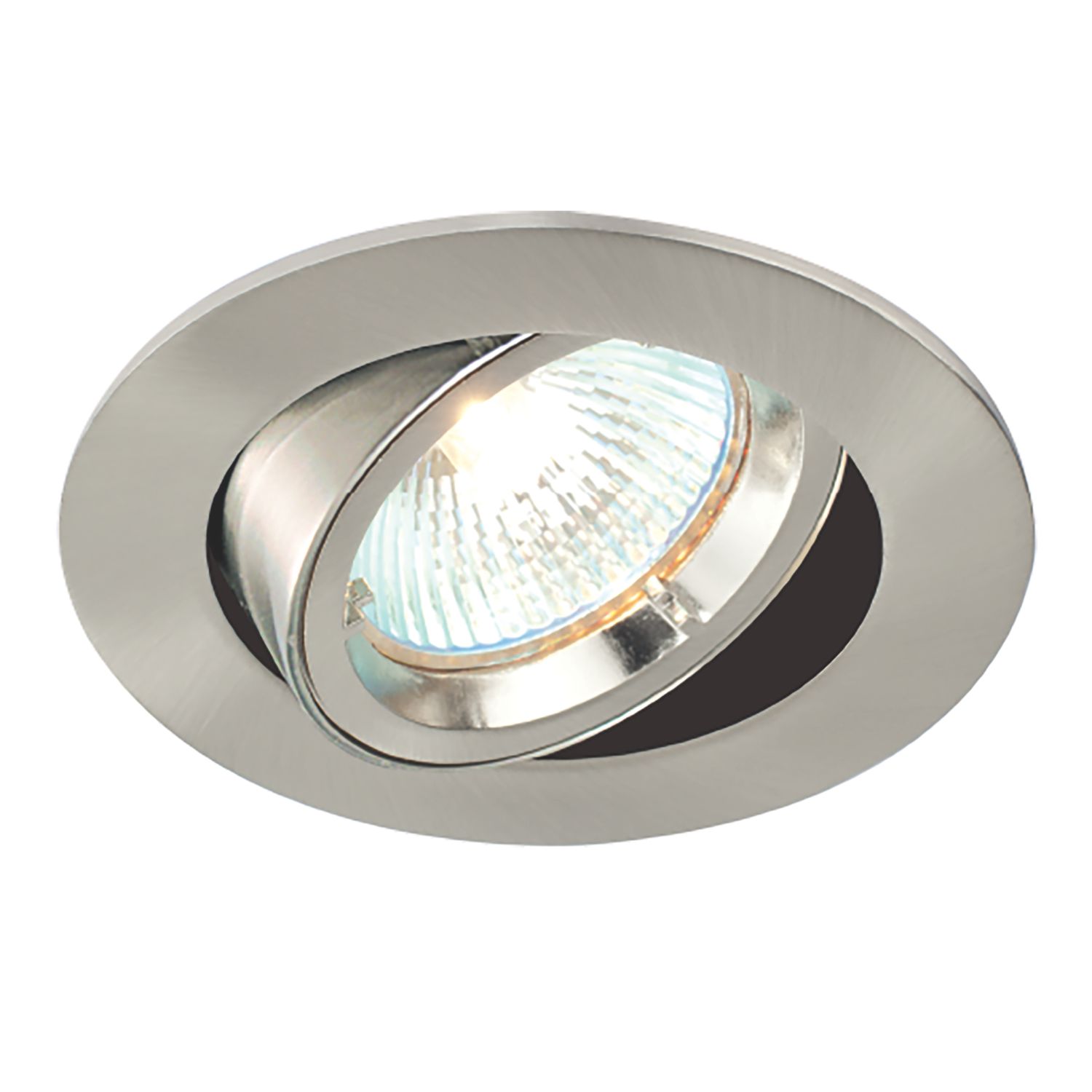 Saxby Cast Tilt Recessed Downlight Satin Nickel (122VX)