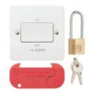 MK Logic Plus 10A 1-Gang 3-Pole Fan Isolator Switch White