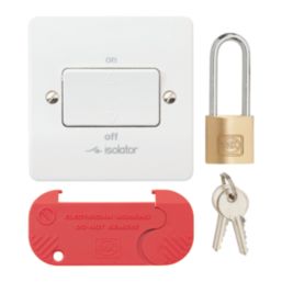 MK Logic Plus 10A 1-Gang 3-Pole Fan Isolator Switch White