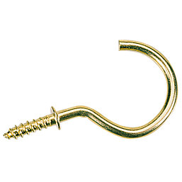 Easyfix Electro Brass Cup Hooks 38mm x  10 Pack